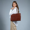 THE BRIDGE Borsa shopper pelle MIRRA