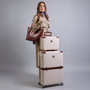THE BRIDGE Beauty case in pelle e policarbonato Story Viaggio Trunks