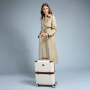 THE BRIDGE Trolley in pelle e policarbonato cabin Story Viaggio Trunks