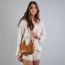 THE BRIDGE Borsa hobo pelle formato mini LUCE