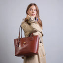 THE BRIDGE Borsa shopper pelle chiusa con zip Story Donna