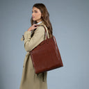 THE BRIDGE Borsa shopper pelle MIRRA