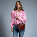 THE BRIDGE Borsa a tracolla in pelle chiusura con zip taglia s Unica Bag