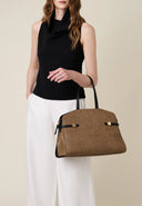 BORBONESE GEMINI BORSA SHOPPING MEDIUM STAMPA OP
