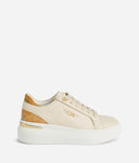 ALVIERO MARTINI Sneaker in eco nappa liscia con dettagli Geo Classic Beige