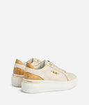 ALVIERO MARTINI Sneaker in eco nappa liscia con dettagli Geo Classic Beige