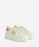 ALVIERO MARTINI Sneaker in eco nappa con logo 1C Bianche