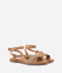 ALVIERO MARTINI Sandali intrecciati in eco nappa con strass Geo Classic