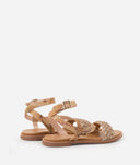 ALVIERO MARTINI Sandali intrecciati in eco nappa con strass Geo Classic