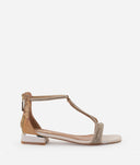 ALVIERO MARTINI Sandali in eco nappa con mini strass Geo Classic