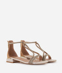 ALVIERO MARTINI Sandali in eco nappa con mini strass Geo Classic