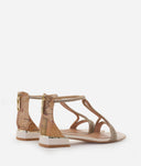 ALVIERO MARTINI Sandali in eco nappa con mini strass Geo Classic