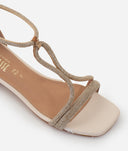 ALVIERO MARTINI Sandali in eco nappa con mini strass Geo Classic