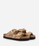 ALVIERO MARTINI Sandali doppia fascia in eco nappa Geo Classic