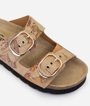 ALVIERO MARTINI Sandali doppia fascia in eco nappa Geo Classic