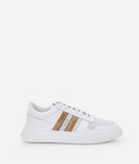 ALVIERO MARTINI Sneaker in pelle liscia con bande Geo Classic Bianche