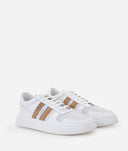 ALVIERO MARTINI Sneaker in pelle liscia con bande Geo Classic Bianche
