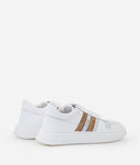 ALVIERO MARTINI Sneaker in pelle liscia con bande Geo Classic Bianche