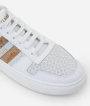 ALVIERO MARTINI Sneaker in pelle liscia con bande Geo Classic Bianche