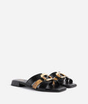 ALVIERO MARTINI Sandali fascia in pelle liscia con inserti Geo Classic