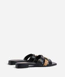 ALVIERO MARTINI Sandali fascia in pelle liscia con inserti Geo Classic