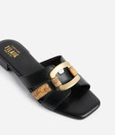 ALVIERO MARTINI Sandali fascia in pelle liscia con inserti Geo Classic