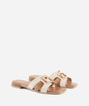 ALVIERO MARTINI Sandali fascia in pelle liscia con inserti Geo Classic