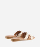ALVIERO MARTINI Sandali fascia in pelle liscia con inserti Geo Classic