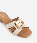 ALVIERO MARTINI Sandali fascia in pelle liscia con inserti Geo Classic