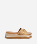 ALVIERO MARTINI Sandali fascia in eco nappa con zeppa EVA micro Geo Classic