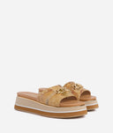 ALVIERO MARTINI Sandali fascia in eco nappa con zeppa EVA micro Geo Classic