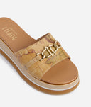 ALVIERO MARTINI Sandali fascia in eco nappa con zeppa EVA micro Geo Classic