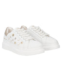 TOSCA BLU Sneaker gioiello Astrid in pelle con borchie colore bianco