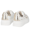 TOSCA BLU Sneaker gioiello Astrid in pelle con borchie colore bianco