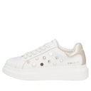 TOSCA BLU Sneaker gioiello Astrid in pelle con borchie colore bianco
