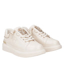 TOSCA BLU Sneaker Carol in pelle con cuori in strass colore beige