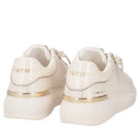TOSCA BLU Sneaker Carol in pelle con cuori in strass colore beige