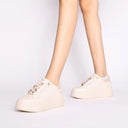 TOSCA BLU Sneaker gioiello Clara in pelle con perle