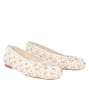 TOSCA BLU Ballerina Chantilly con perle colore avorio