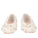 TOSCA BLU Ballerina Chantilly con perle colore avorio