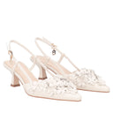 TOSCA BLU Slingback Doha in pelle con fiori