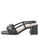 TOSCA BLU Sandalo Malindi elegante con accessorio gioiello colore nero