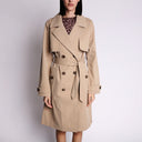 TOSCA BLU Trench lungo doppiopetto Te' Verde colore sabbia