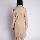 TOSCA BLU Trench lungo doppiopetto Te' Verde colore sabbia