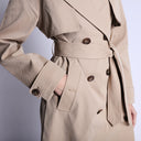 TOSCA BLU Trench lungo doppiopetto Te' Verde colore sabbia
