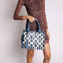 TOSCA BLU Shopping in pelle intrecciata Miami
