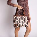 TOSCA BLU Shopping in pelle intrecciata Miami