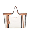 TOSCA BLU Shopping in canvas Portofino colore biscotto