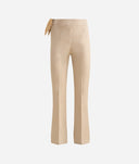 ALVIERO MARTINI Pantaloni con fiocco in gabardina di cotone stretch Deserto