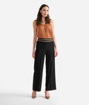 ALVIERO MARTINI Pantaloni in cady con gioiello 1ᴬ Classe Neri